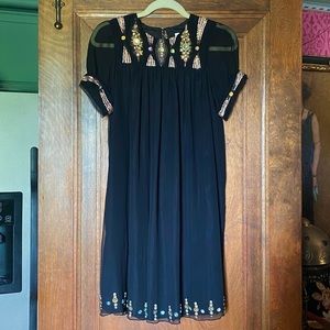 Runway Matthew Williamson Designer Chiffon Embroidered Babydoll Dress Crystal